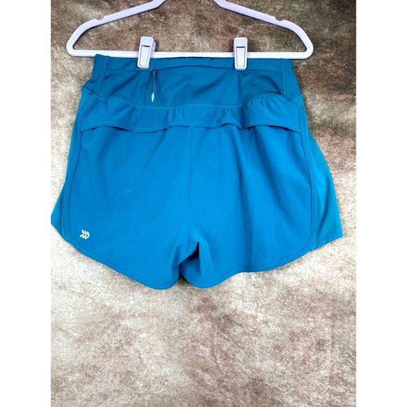 Athletic Back Zip Pocket Elastic Waist Logo All in Motion Shorts Teal size S - Picture 8 of 11